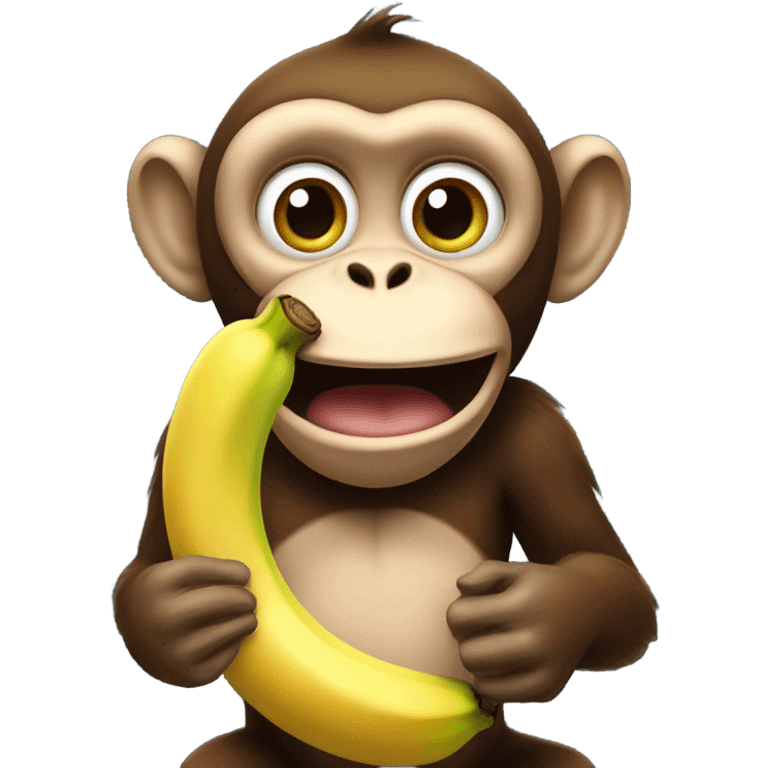  a monkey holding a banana in his hand and steam coming out of his mouth emoji