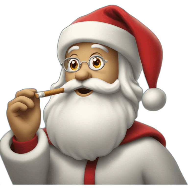 Santa smoking  emoji