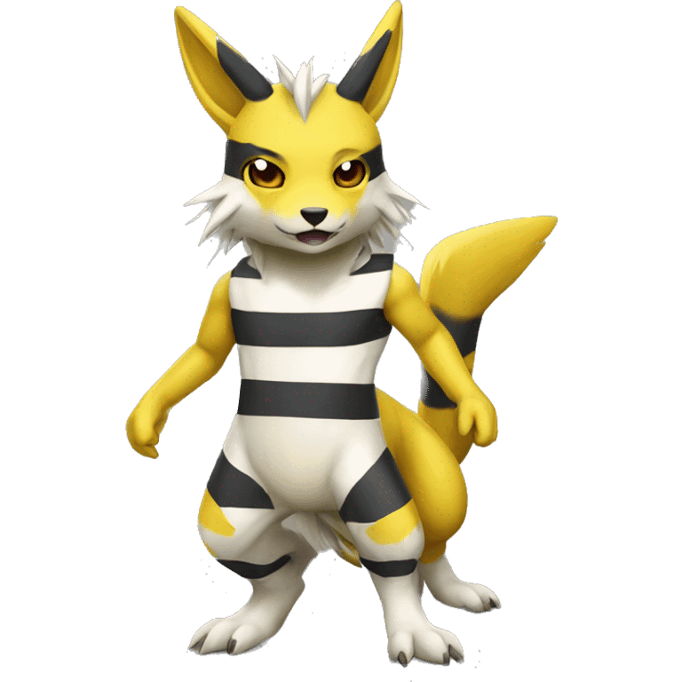 Lombax-Renamon full body with stripes emoji