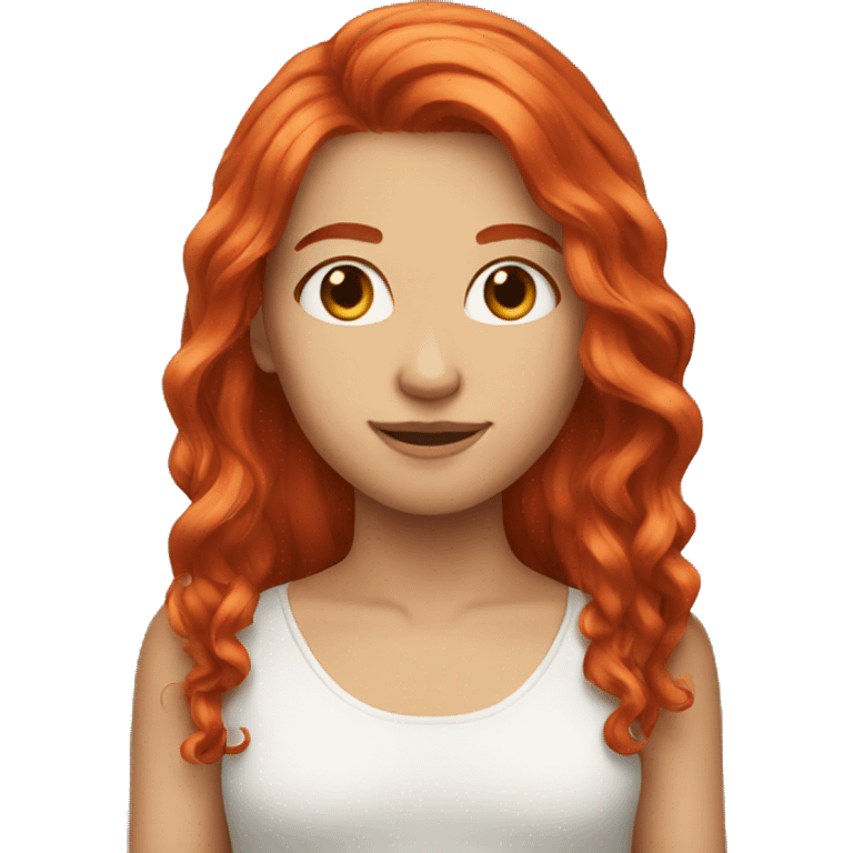 long red hair emoji