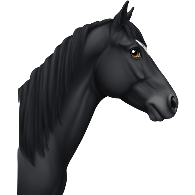 Black horse  emoji