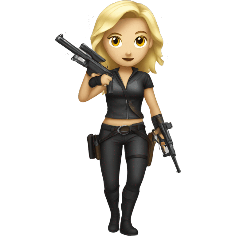 blonde assassin girl emoji