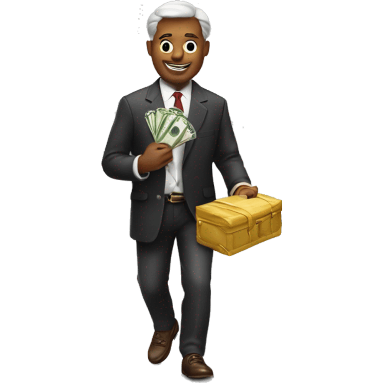 rich man carring money emoji