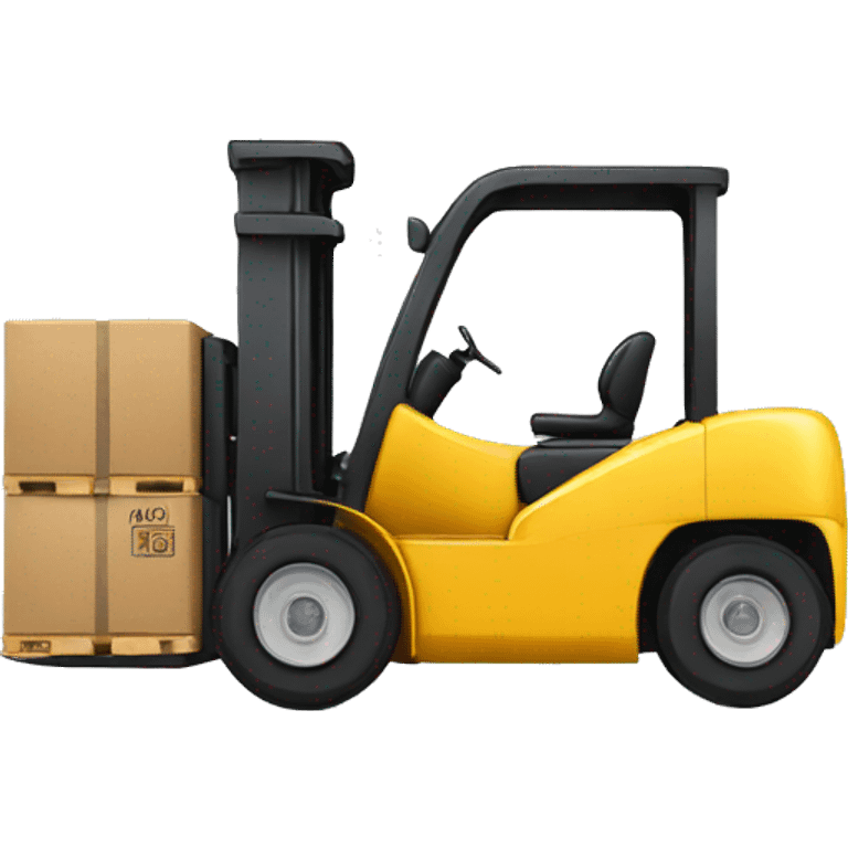 Semi carrying forklifts emoji