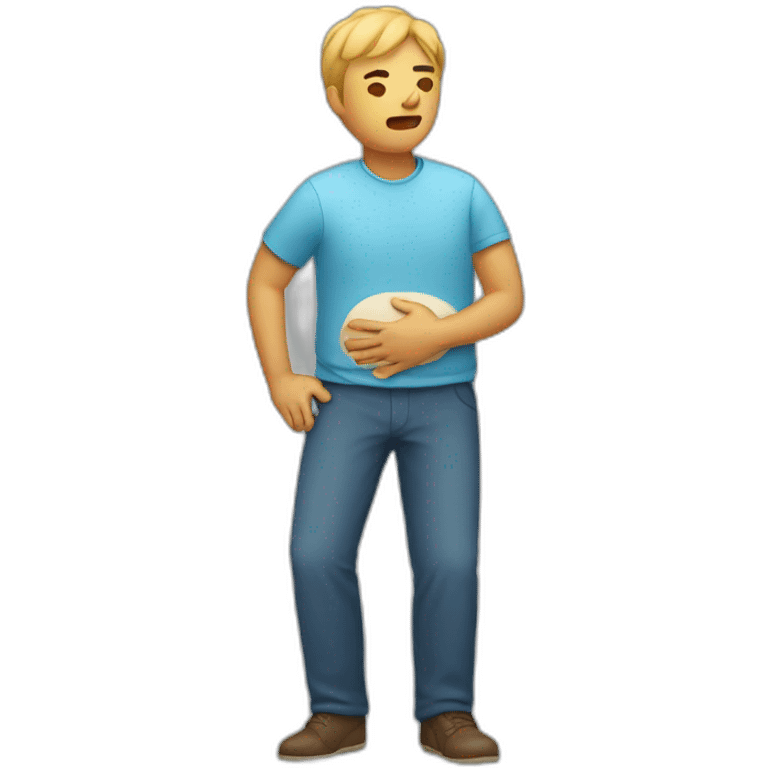 man with stomach pain emoji