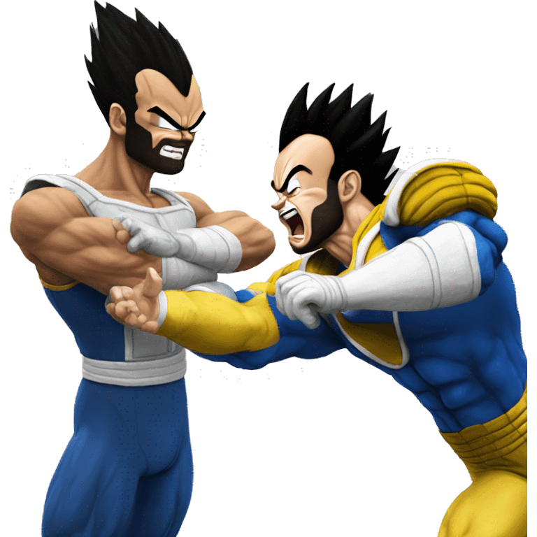 vegeta getting thrown back by punch emoji