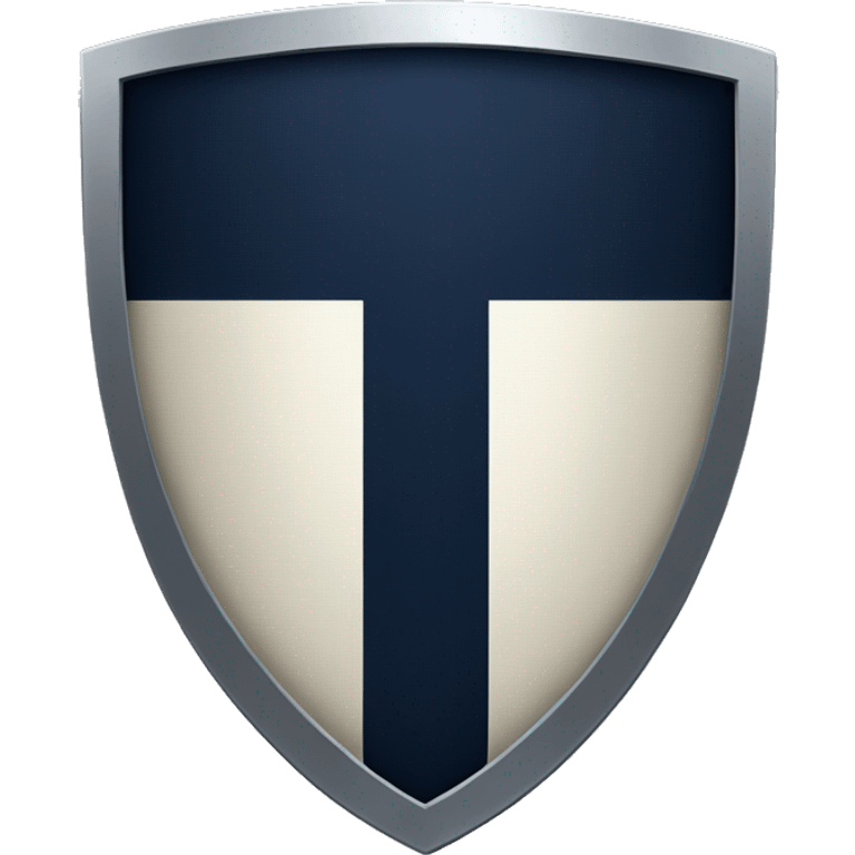 shield with navy and black cross pattern emoji