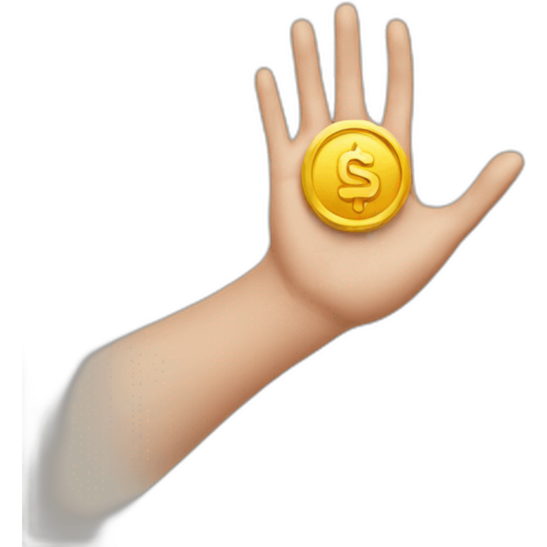 Hand with a token  emoji