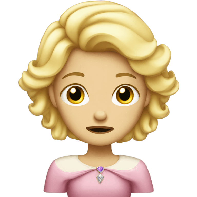 Crying blond princess  emoji