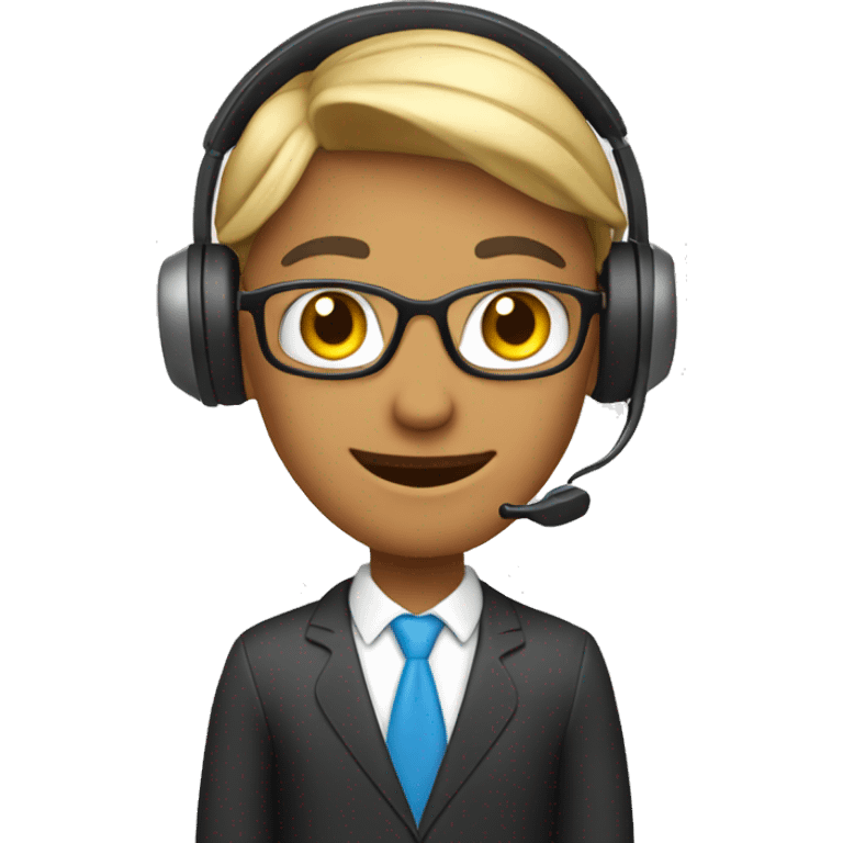 customer service agent with headset emoji