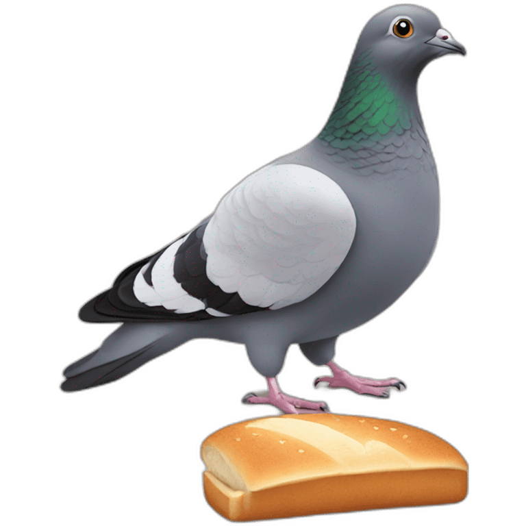 pigeon eat bread emoji