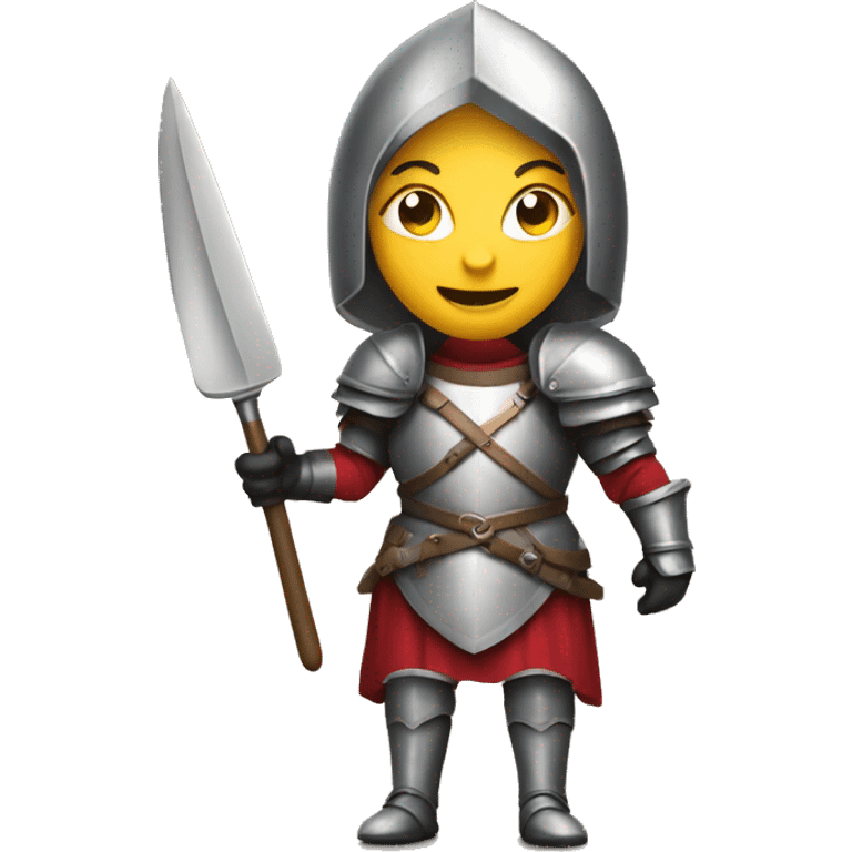 Lady knight with fork and shield  emoji