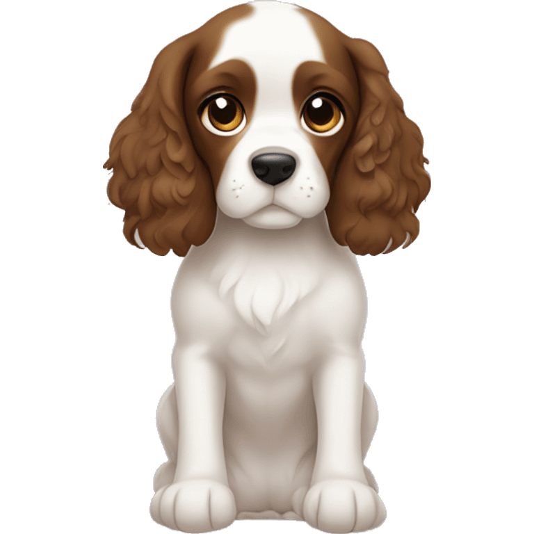 Spaniel cute on hands  emoji