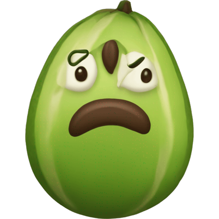 Aguacate con cara graciosa  emoji