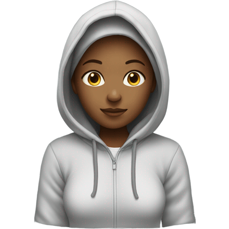 Girl with hoodie emoji