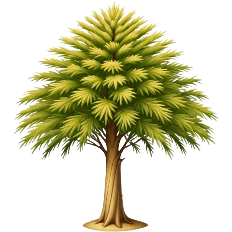 Cinematic Realistic Allocasuarina Emoji, Tall and elegant, with long, needle-like foliage that gives the tree a fine, wispy appearance. The tree’s soft, golden-brown color adds warmth to the landscape. Soft glowing outline, capturing the essence of Australian beauty, strength, and serenity in an allocasuarina tree! emoji