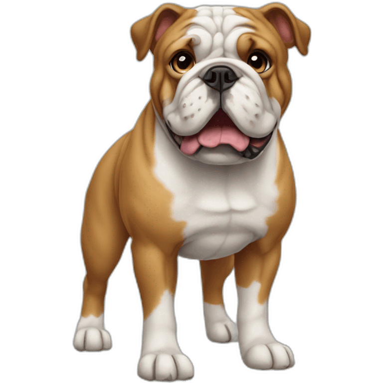 Dog Bulldog full body emoji