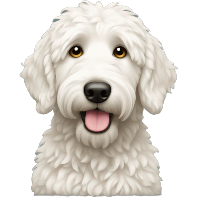 White golden doodle emoji