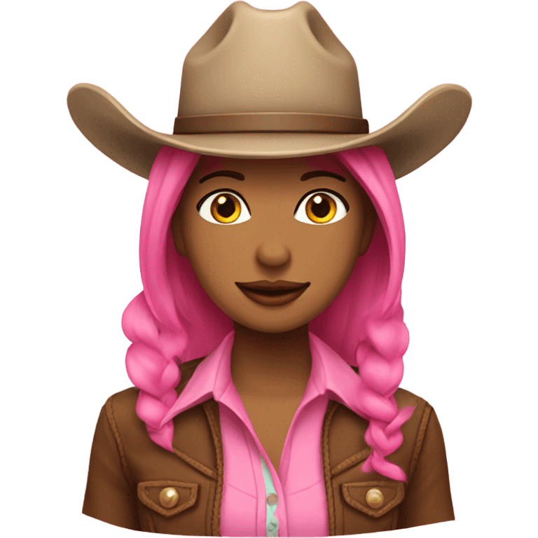 Cowgirl with pink hat  emoji