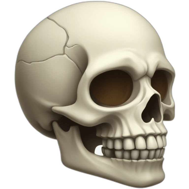 Skull timid emoji