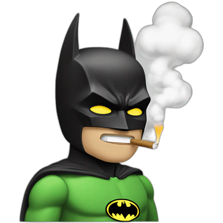 batman smokin weed emoji