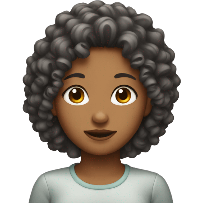 girl with curly hair emoji