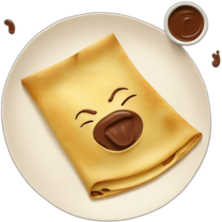 crêpe in paper with nutella emoji