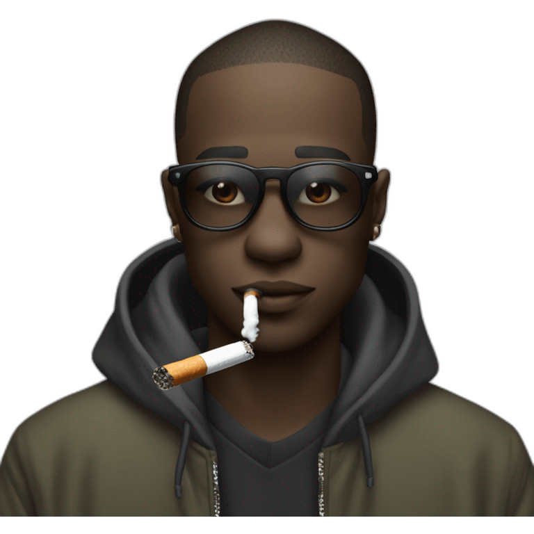 le rappeur jok'air avec une cigarette emoji