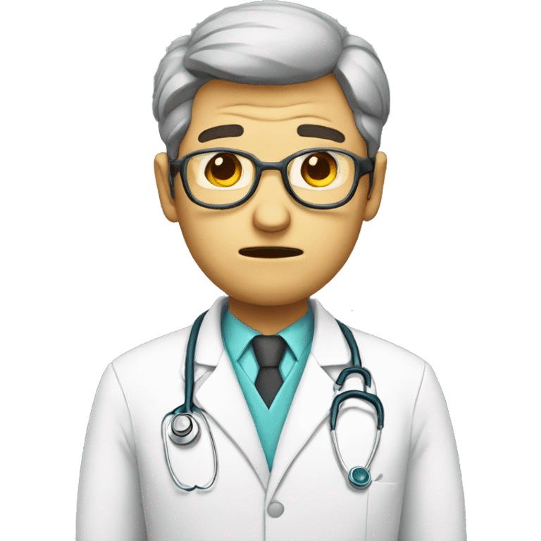  very sad face doctor emoji