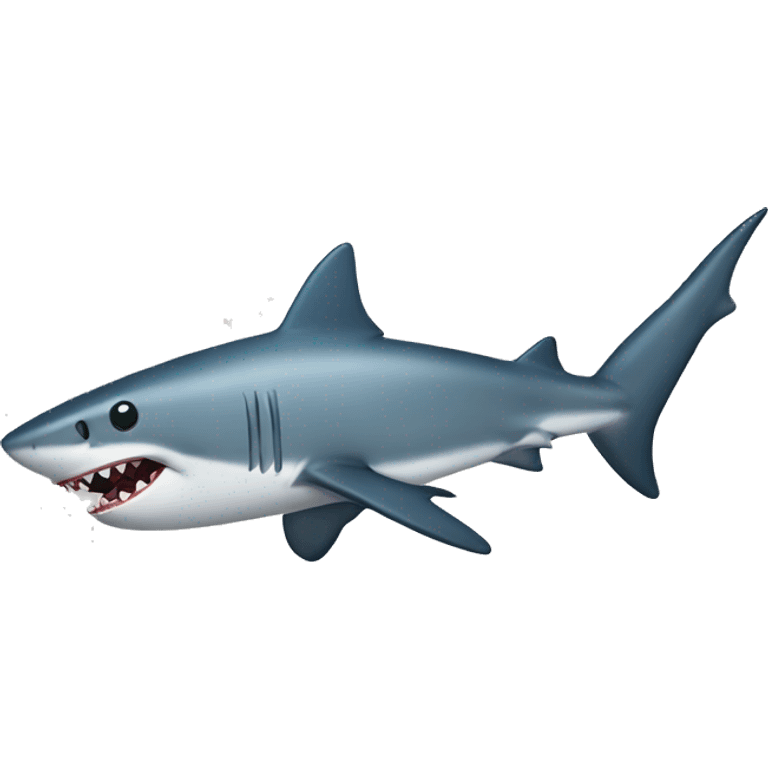 shark with funny emoji