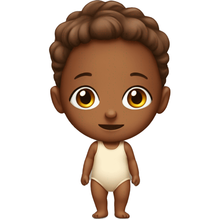 Brown skin Baby with onsie  emoji