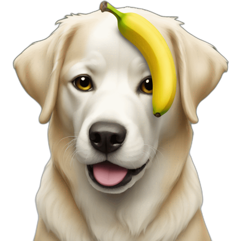 dog with banana emoji