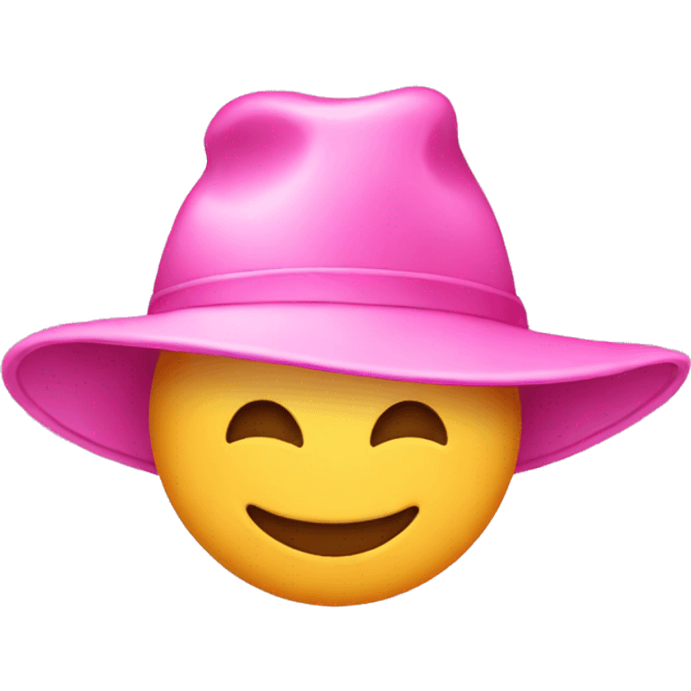 pink hat emoji emoji