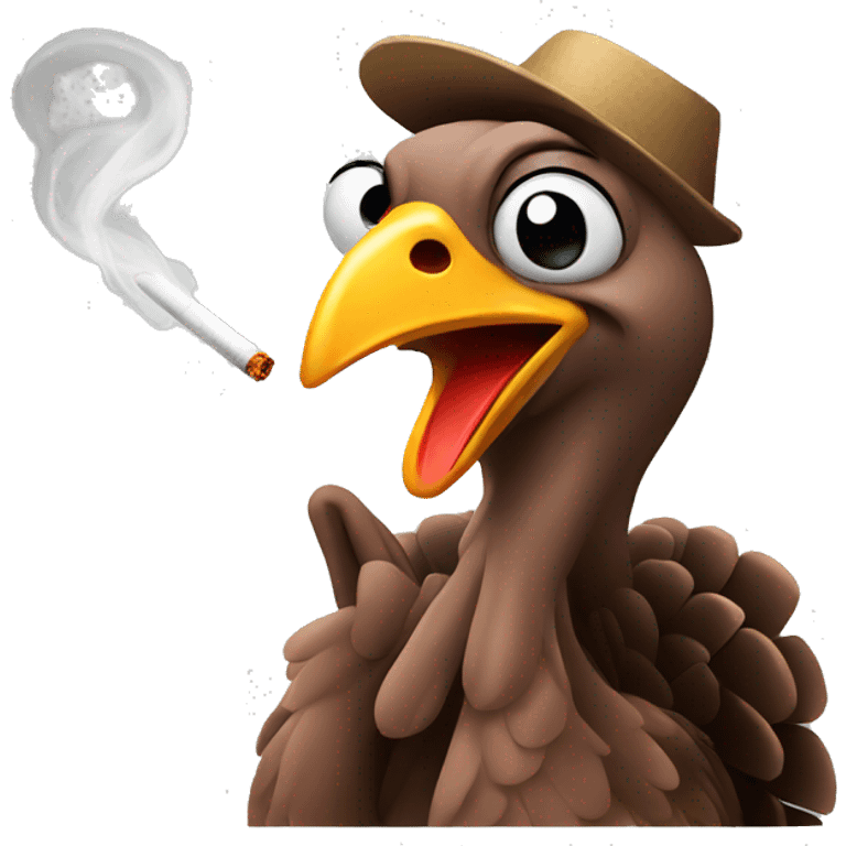 Turkey having a cigarette  emoji