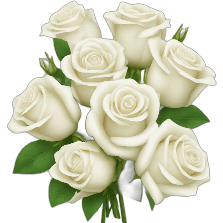 Bouquet of white roses emoji