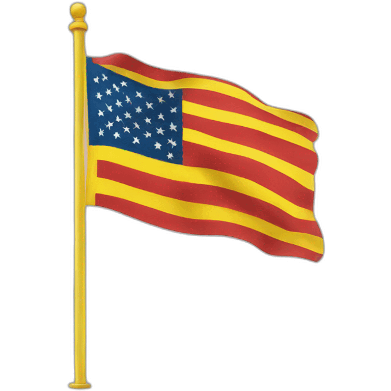 flag with yellow emoji