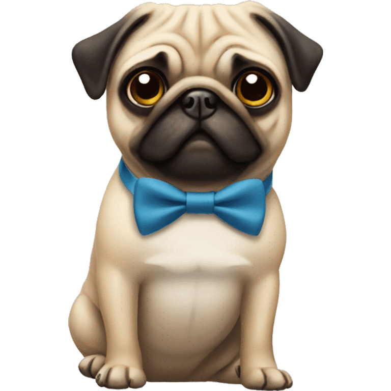 pug wearing bow tie  emoji