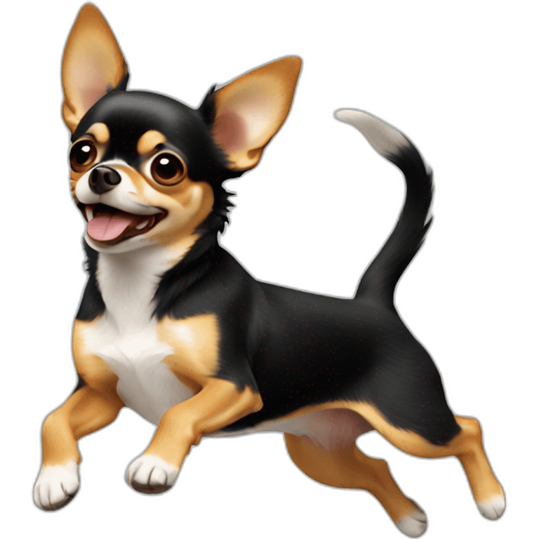 realistic chihuahua jumping emoji