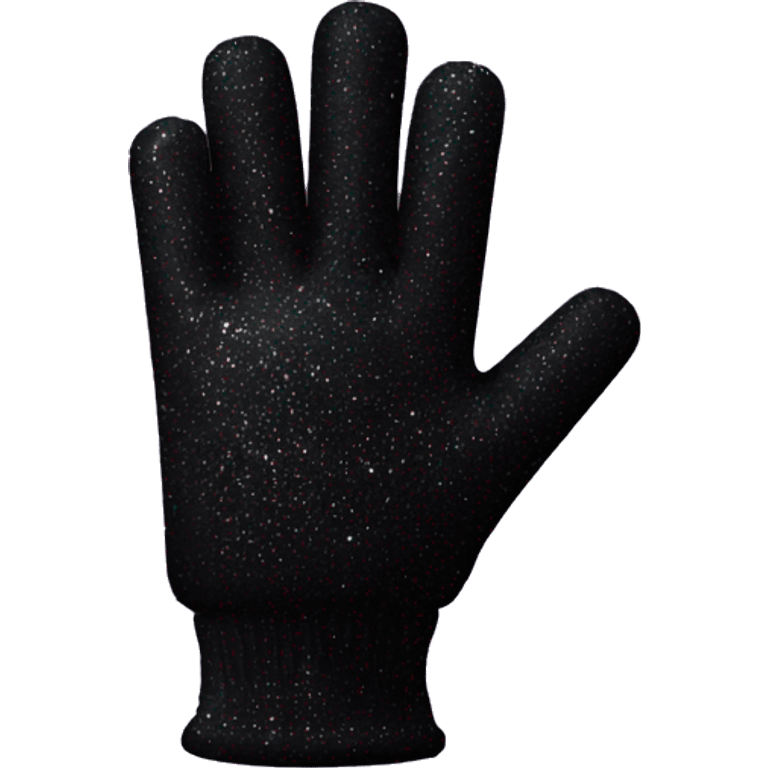 Black glittery gloves emoji