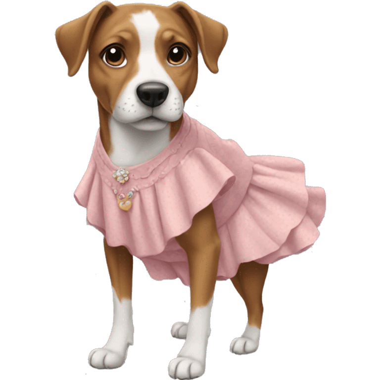 Dog in a dress emoji