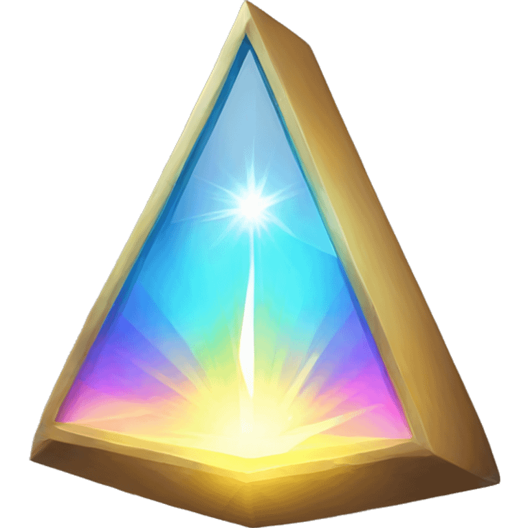 light going hroughprism to rfrat spctrum on other side emoji