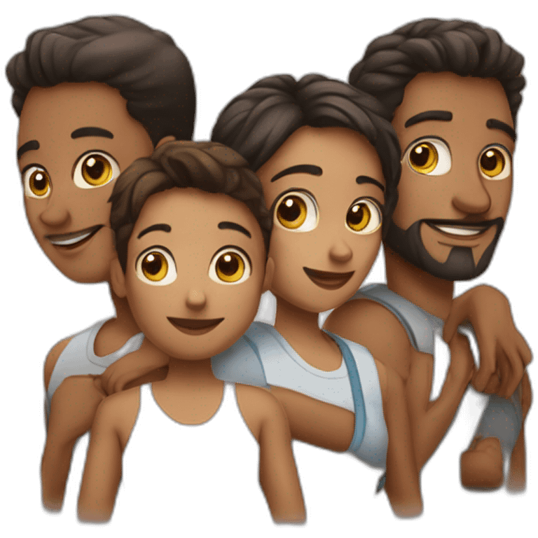 man-woman-3boys-family emoji