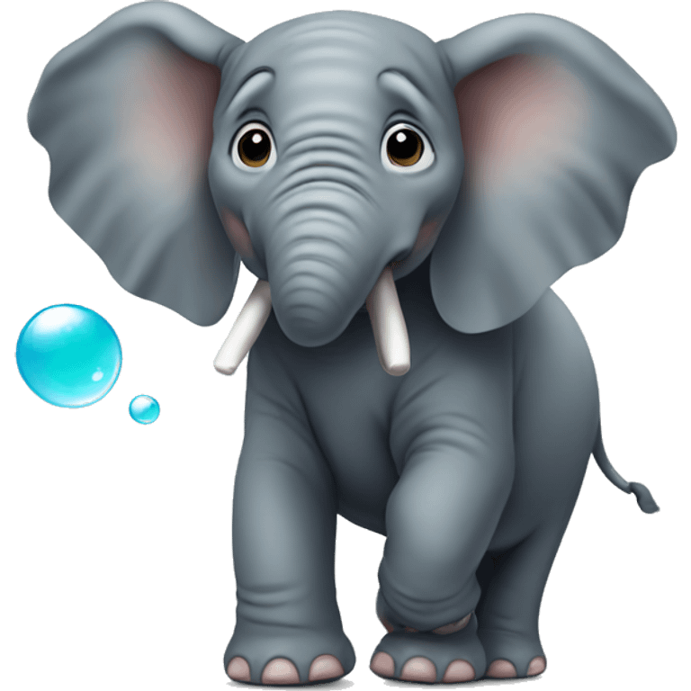 elephant blowing bubbles  emoji