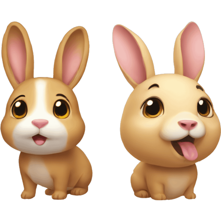 Lapin + cochon emoji