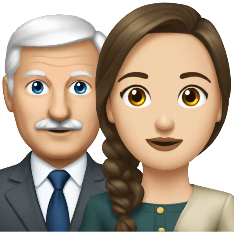 Alexander Lukashenko and brunette girl emoji