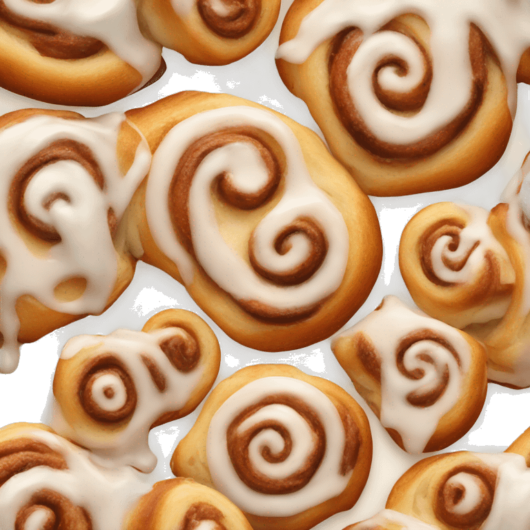 Cinnamon roll with icing emoji