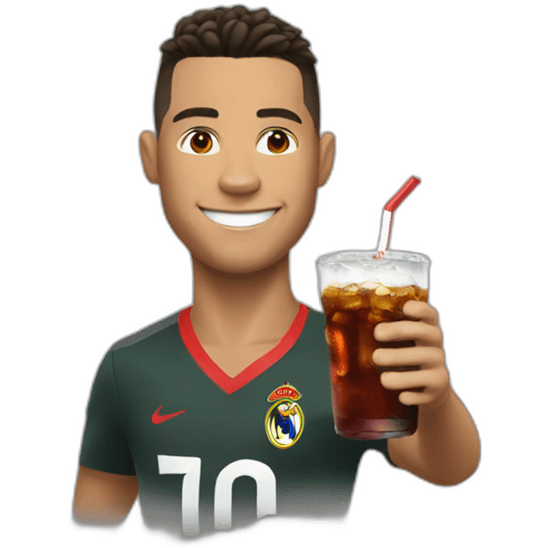 ronaldo drink cola emoji