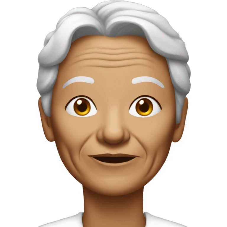 Older woman with wrinkles on the face emoji