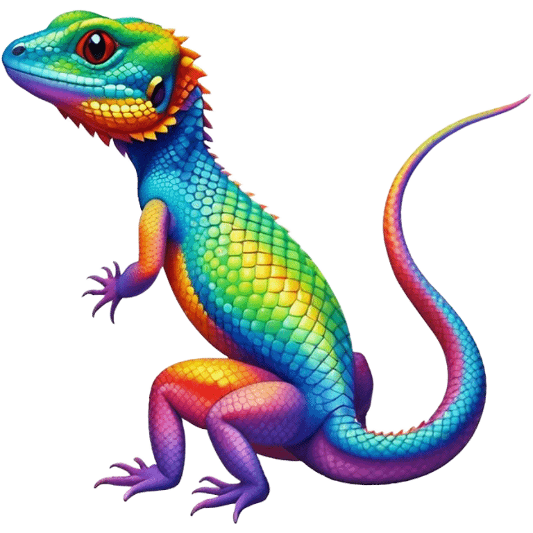 Rainbow lizard emoji