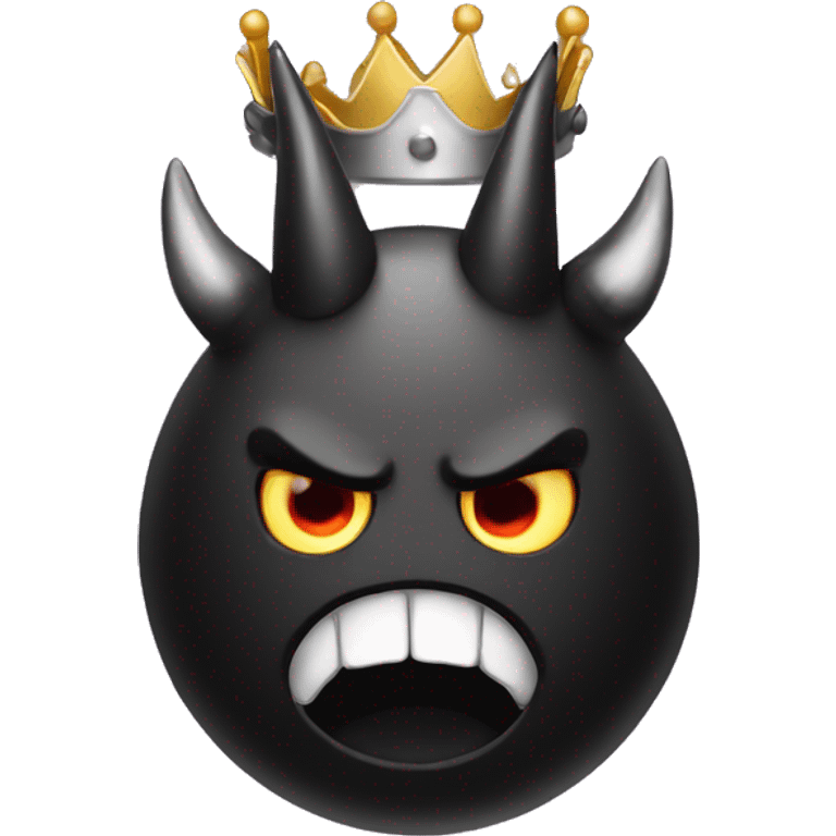 black devil emoji face with crown  emoji